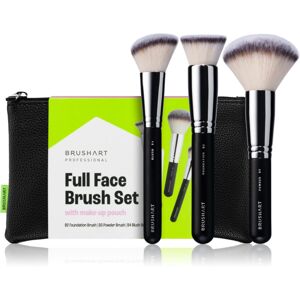 BrushArt Professional Full Face brush set with makeup pouch brush set with a pouch Black BrushArt Professional Full Face brush set with makeup pouch brush set with a pouch Black