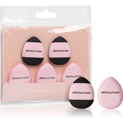 Makeup Revolution Finger Puff Set - 5-piece Foundation Sponge for Flawless Finish Makeup Revolution Finger Puff Set - 5-piece Foundation Sponge for Flawless Finish