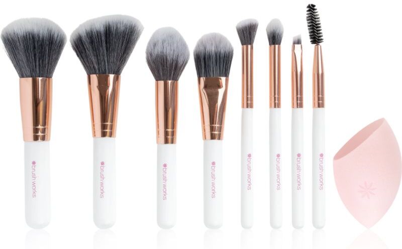 Brushworks Exclusive Makeup Brush and Sponge Set brush set