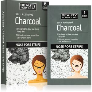 Beauty Formulas Charcoal Nose Pore Strips Against Blackheads 6 pc
