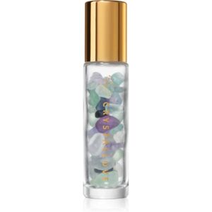 Crystallove Fluorite Rainbow Oil Bottle roll-on with crystals refillable 10 ml