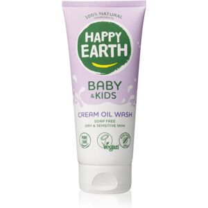 Happy Earth 100% Natural Cream Oil Wash for Baby & Kids cleansing oil for dry and sensitive skin 200 ml