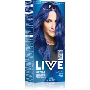 Schwarzkopf LIVE Ultra Brights or Pastel semi-permanent hair colour shade 095 Electric Blue