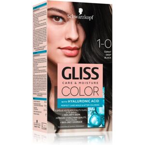 Schwarzkopf Gliss Color permanent hair dye shade 1-0 Deep Black