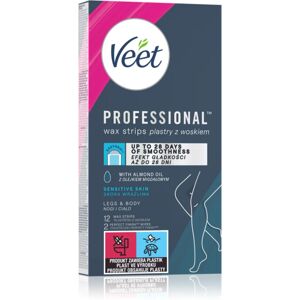 Veet Professional Sensitive Skin depilatory wax strips for sensitive skin 12 pc