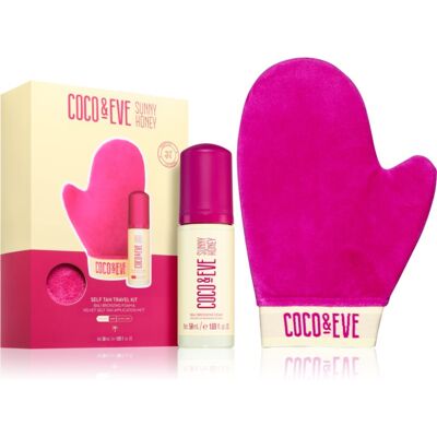 Coco & Eve Sunny Honey Ultimate Glow Travel Kit self-tanning foam with an applicator mitt travel pack Medium 60 ml Coco & Eve Sunny Honey Ultimate Glow Travel Kit self-tanning foam with an applicator mitt travel pack Medium 60 ml
