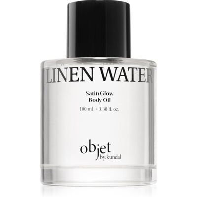 KUNDAL Objet Satin Glow Body Oil caring body oil for intensive hydration with aroma Linen Water 100 ml KUNDAL Objet Satin Glow Body Oil caring body oil for intensive hydration with aroma Linen Water 100 ml