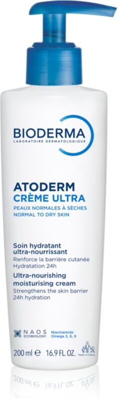 Bioderma Atoderm Créme Ultra nourishing body cream for normal to dry sensitive skin fragrance-free 200 ml