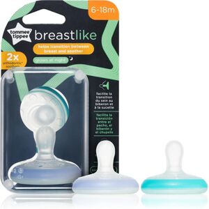 Tommee Tippee Closer To Nature Breast-like Night 6-18m dummy Natural 2 pc