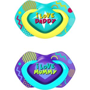 Canpol babies Neon Love A 0-6m dummy Blue 2 pc