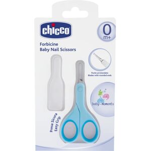 Chicco Baby Moments round tip baby nail scissors 0m+ Blue 1 pc