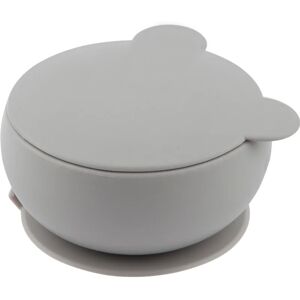 Minikoioi Bowl Grey silicone bowl with suction cup 1 pc