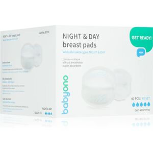 BabyOno Get Ready Night & Day disposable breast pads 40 pc