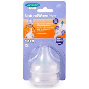 Lansinoh NaturalWave baby bottle teat Slow 2 pc