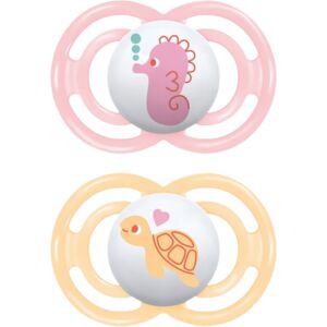 MAM Perfect 6m+ dummy Pink/ Orange 2 pc MAM Perfect 6m+ dummy Pink/ Orange 2 pc