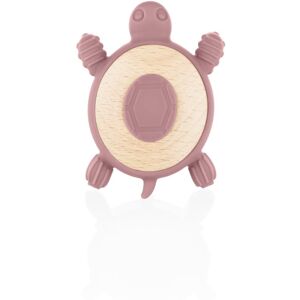 Zopa Silicone Wooden Teether Turtle - Pink - 0m+ - Teething Toy Zopa Silicone Wooden Teether Turtle - Pink - 0m+ - Teething Toy