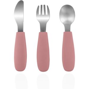 Zopa Silicone Children's Cutlery cutlery for children 6 m+ Old Pink 3 pc Zopa Silicone Children's Cutlery cutlery for children 6 m+ Old Pink 3 pc