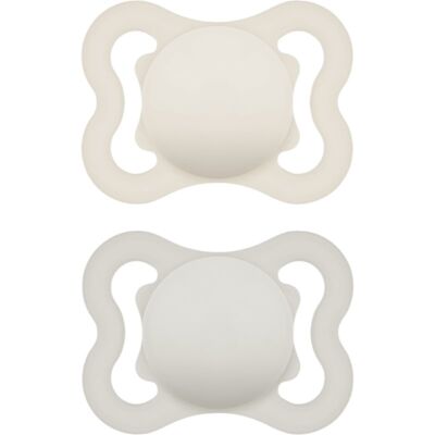 MAM Supreme 0m+ dummy Beige/ Grey 2 pc MAM Supreme 0m+ dummy Beige/ Grey 2 pc