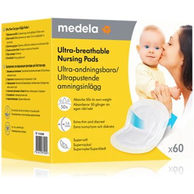 Medela Ultra-breathable Nursing Pads disposable breast pads ultra-breathable 60 pc Medela Ultra-breathable Nursing Pads disposable breast pads ultra-breathable 60 pc