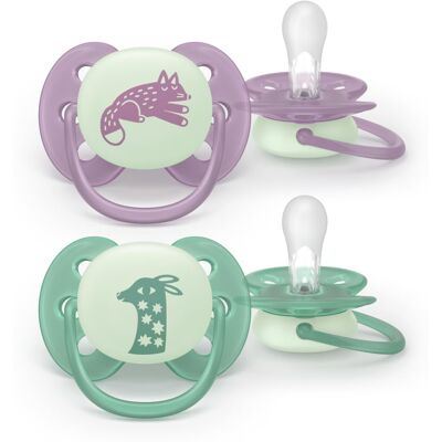 Philips Avent Ultrasoft Night SCF094/04 6-18m dummy Neutral 2 pc Philips Avent Ultrasoft Night SCF094/04 6-18m dummy Neutral 2 pc