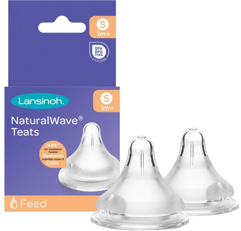 Lansinoh NaturalWave baby bottle teat Slow 2 pc