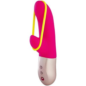 Fun Factory Amorino Dual vibrator with clitoral stimulator Pink & neon yellow 17,6 cm