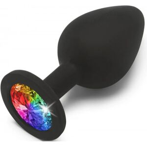 Toyjoy Rainbow Booty Jewel butt plug black 8 cm