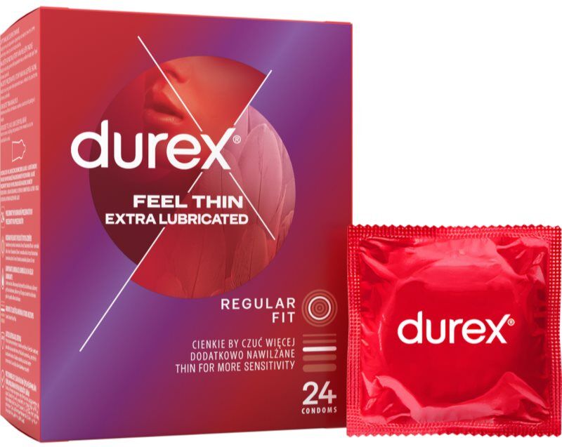 Durex Feel Thin Extra Lubricated condoms 24 pc