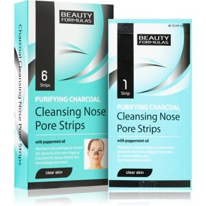Beauty Formulas Clear Skin Purifying Charcoal cleansing mask with activated charcoal for the nose 6 pc