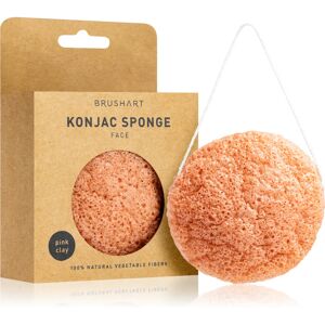 BrushArt Home Salon Konjac sponge gentle exfoliating sponge for the face Pink Clay 5 g