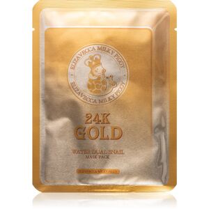 Elizavecca Milky Piggy 24K Gold Water Dual Snail Mask moisturising face sheet mask with 24 carat gold 25 ml