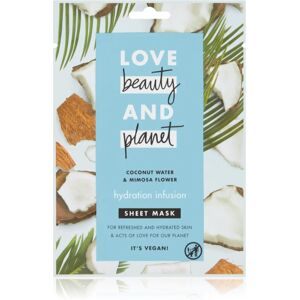 Love Beauty & Planet Hydration Infusion Coconut Water & Mimosa Flower sheet mask for intensive hydration 21 ml