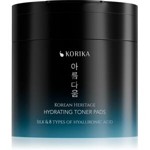 KORIKA Korean Heritage Silk & 8 Types of Hyaluronic Acid Hydrating Toner Pads cleansing pads with moisturising effect 70 pc KORIKA Korean Heritage Silk & 8 Types of Hyaluronic Acid Hydrating Toner Pads cleansing pads with moisturising effect 70 pc