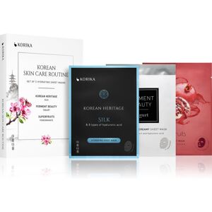KORIKA Korean Skin Care Routine Set of 3 Hydrating Sheet Masks - Skincare Set KORIKA Korean Skin Care Routine Set of 3 Hydrating Sheet Masks - Skincare Set