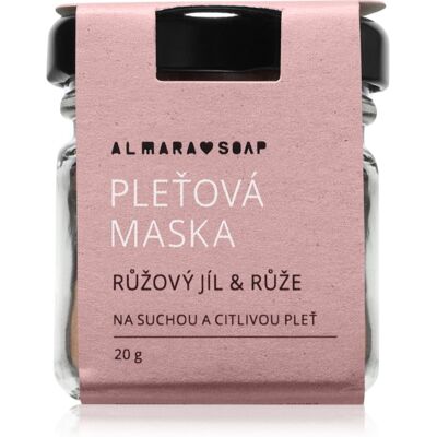 Almara Soap Pink Face Sensitive Skin Face Mask - Calming & Brightening Almara Soap Pink Face Sensitive Skin Face Mask - Calming & Brightening