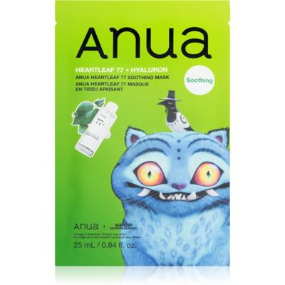 Anua K-Pop Demon Hunters Heartleaf 77% Soothing Mask moisturising face sheet mask with soothing effect 25 ml Anua K-Pop Demon Hunters Heartleaf 77% Soothing Mask moisturising face sheet mask with soothing effect 25 ml