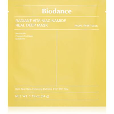 Biodance Radiant Vita Niacinamide Real Deep Mask brightening face mask to even out skin tone 1 pc Biodance Radiant Vita Niacinamide Real Deep Mask brightening face mask to even out skin tone 1 pc