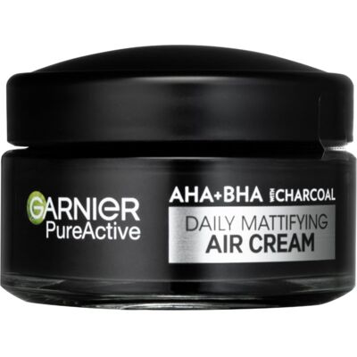 Garnier Pure Active AHA + BHA Charcoal Mattifying Face Cream - Face Cream Garnier Pure Active AHA + BHA Charcoal Mattifying Face Cream - Face Cream