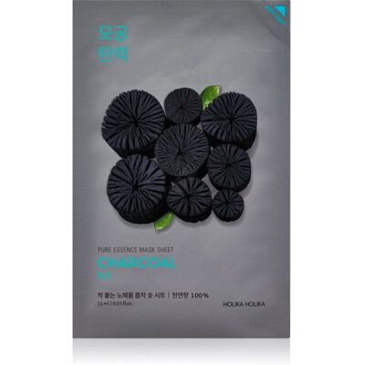 Holika Holika Pure Essence Charcoal cleansing face sheet mask with activated charcoal 23 ml Holika Holika Pure Essence Charcoal cleansing face sheet mask with activated charcoal 23 ml