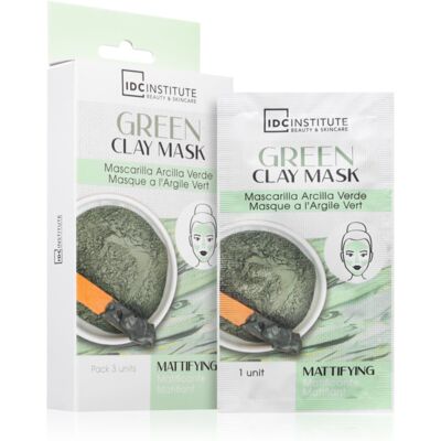 IDC Institute Green Clay Mask cleansing mattifying mask with shea butter 3x8 g IDC Institute Green Clay Mask cleansing mattifying mask with shea butter 3x8 g