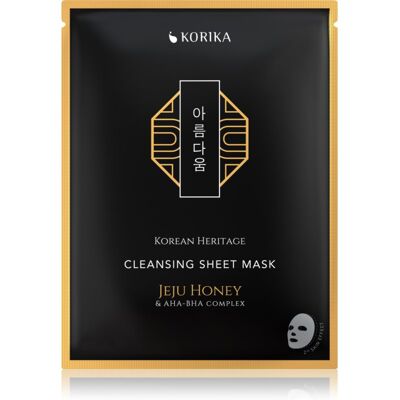KORIKA Korean Heritage Jeju Honey & AHA-BHA Complex Cleansing Sheet Mask - Face Mask KORIKA Korean Heritage Jeju Honey & AHA-BHA Complex Cleansing Sheet Mask - Face Mask