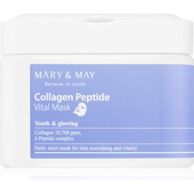 Mary & May Collagen Peptide Vital Mask - Anti-Aging Sheet Mask - 30 pcs Mary & May Collagen Peptide Vital Mask - Anti-Aging Sheet Mask - 30 pcs
