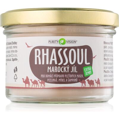 Purity Vision Rhassoul Moroccan clay for making face masks, scrubs, soaps and shampoos 200 g Purity Vision Rhassoul Moroccan clay for making face masks, scrubs, soaps and shampoos 200 g