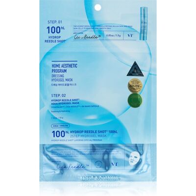 VT Cosmetics Hydrop Reedle Shot 100 2Step Hydrogel Mask intensive hydrogel mask with moisturising effect 34.5 g VT Cosmetics Hydrop Reedle Shot 100 2Step Hydrogel Mask intensive hydrogel mask with moisturising effect 34.5 g
