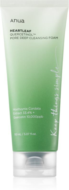 Anua Heartleaf Quercetinol Pore Deep Cleansing Foam deep-cleansing mousse for oily and combination skin 150 ml