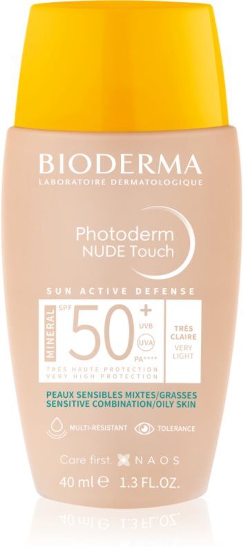 Bioderma Photoderm Nude Touch mineral sunscreen for the face SPF 50+ shade Very light 40 ml
