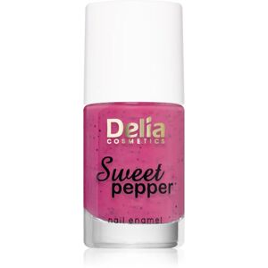 Delia Cosmetics Sweet Pepper Black Particles nail polish shade 08 Berry 11 ml