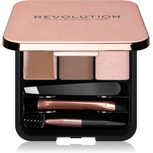 Makeup Revolution Brow Sculpt Kit perfect eyebrows kit shade Brown 2.2 g