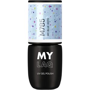 MYLAQ UV Gel Polish gel nail polish shade My Blue Dots 5 ml