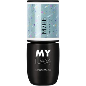 MYLAQ UV Gel Polish gel nail polish shade My Grey Dots 5 ml